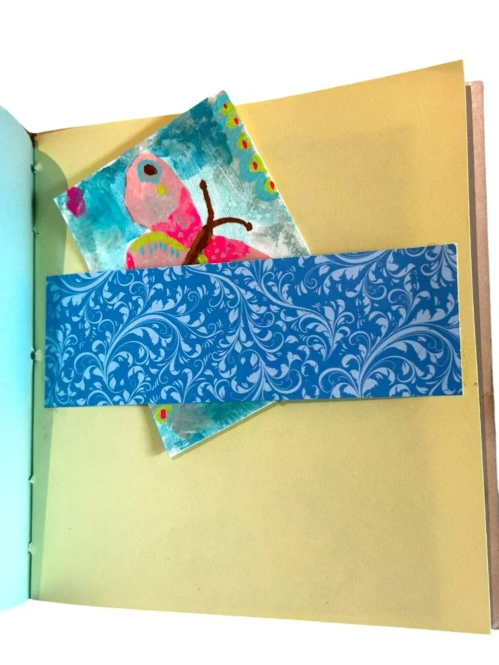 Mini Junk Journal OOAK For Writing Art Journaling Handmade Book 6x6 Inner Child